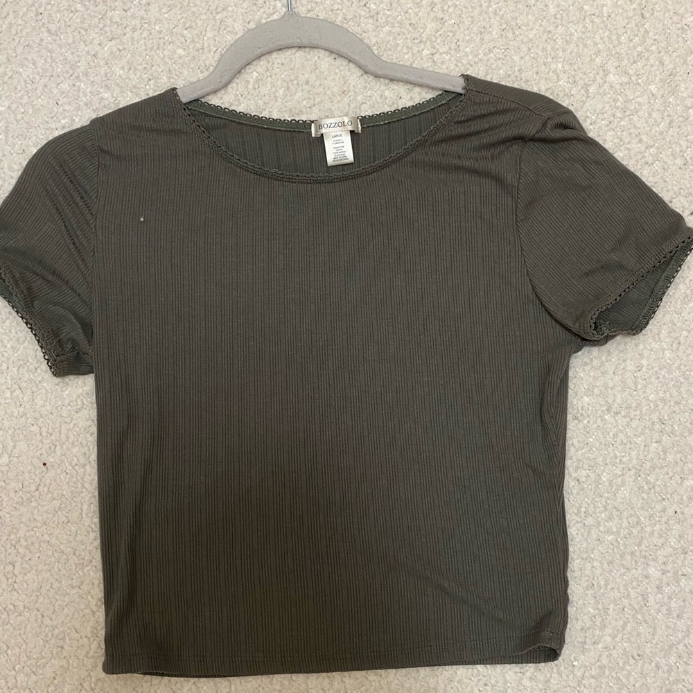 Green crop top